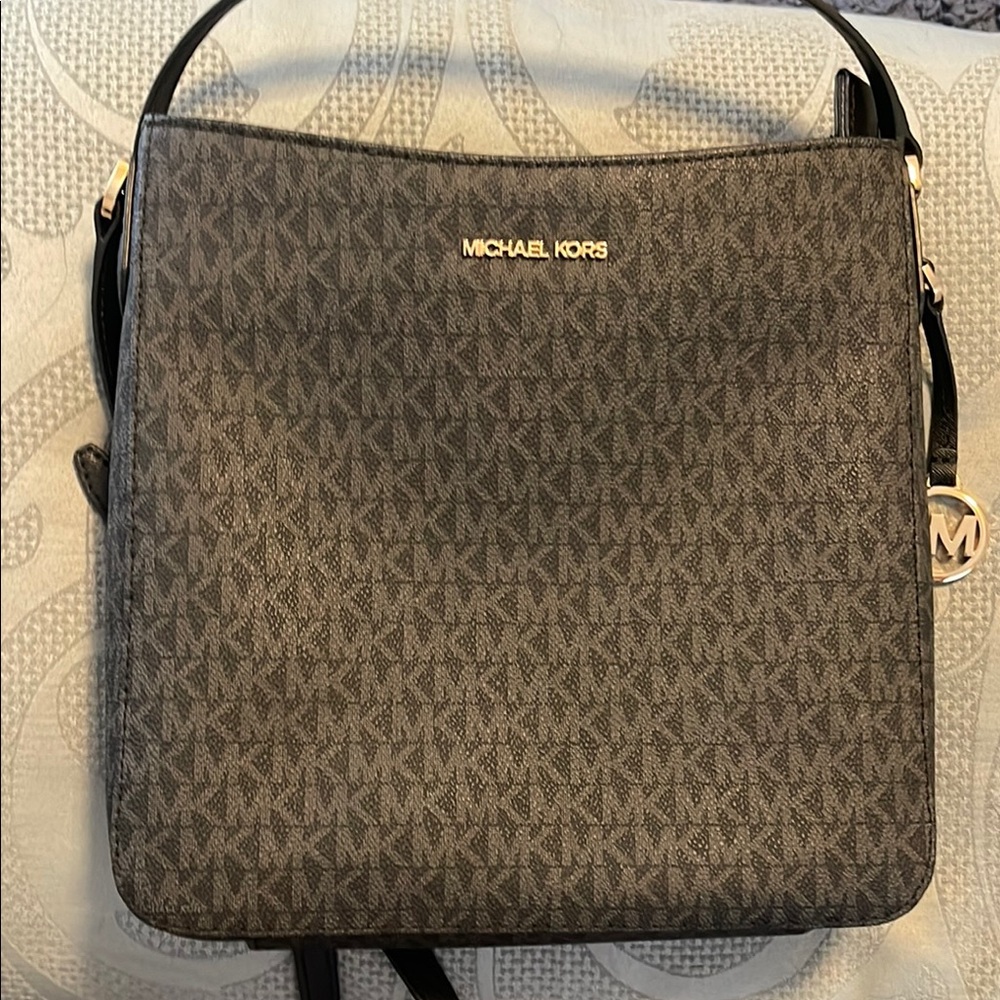 Michael Kors Black Monogram Crossbody